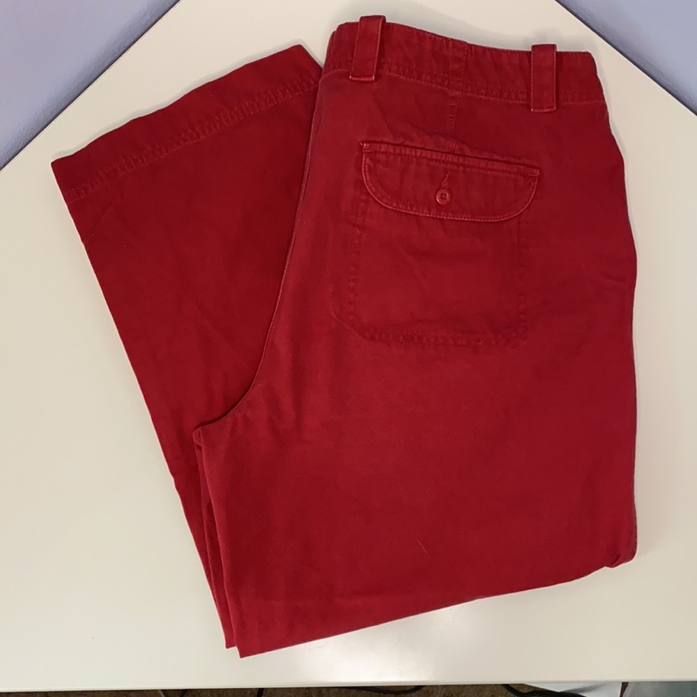 Eddie Bauer Red Crop Pant - Size 14